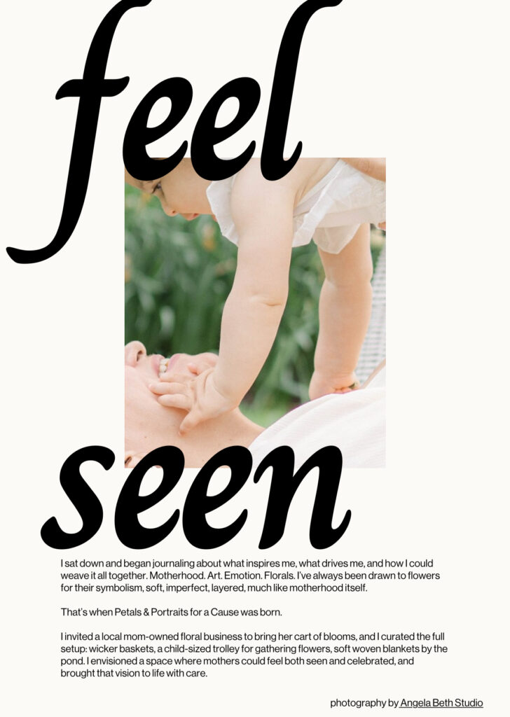 Emotive moment of a mother lying on her back holding her baby above her, captured during an in-home lifestyle newborn session in Northern NJ. Part of Angela Beth Studio’s Petals & Portraits feature in Feels Like Family.